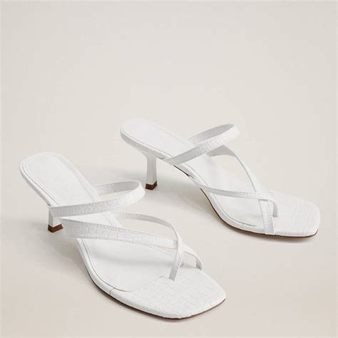 chanel white beach sandals|white strappy heeled sandals.